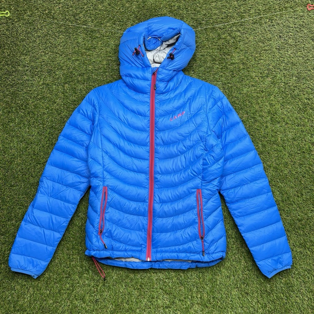 Essential Winter Outerwear Down Jacket Mens XS Puffer Zip Up Blue Outdoor Hike